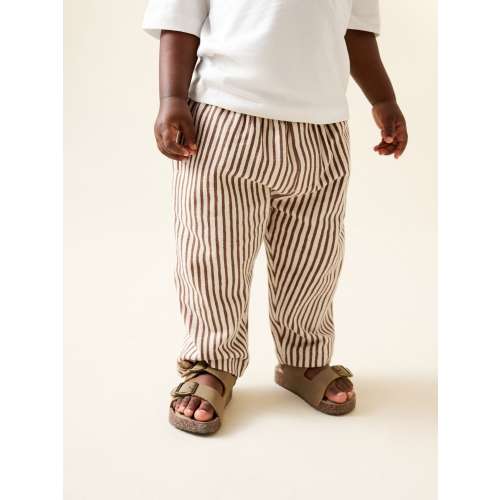 Brown & Ecru Stripe Lightweight Joggers (3mths-7yrs)