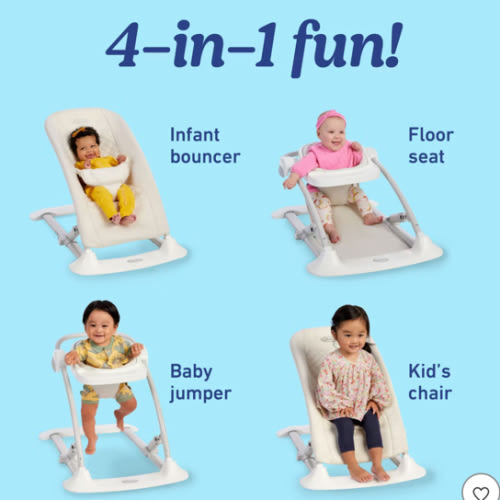 Graco JumpStart 4-in-1 Activity Baby Bouncer and Rockers - Wren