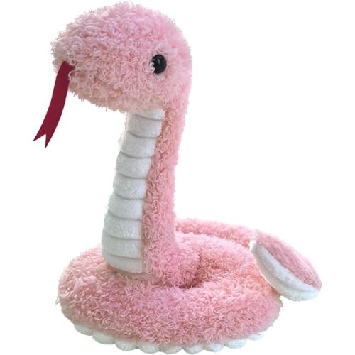 Pink Plush Snake Stuffed Animal Toy, Soft Cuddly Plushie Hugger Toy for Boys & Girls, Gifts for Kids or Girlfriend, 17 Inches