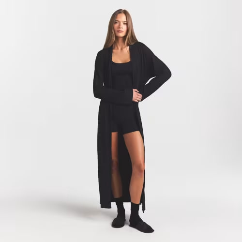 SOFT LOUNGE LONG ROBE | ONYX | SKIMS