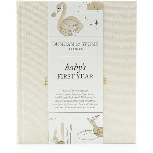 Baby First Year Book - Heirloom Keepsake Baby Memory Book to Record Important Milestones, Favorite Photos & More - Pregnancy Books (Cream,112 Pages)