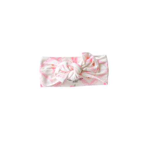 Large Knit Bow Headwrap in Darling Ballerina | Caden Lane