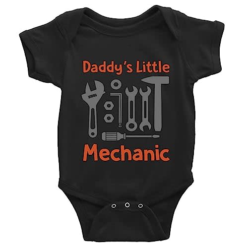 GKrepps Daddy's Little Mechanic Baby Boy Girl Clothes Newborn Organic Bodysuit Romper
