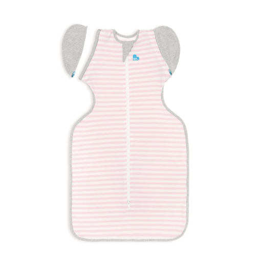 Love to Dream Swaddle Up Transition Bag, Medium (6-8.5kg), Ideal for 20-24°C, Patented Zip-Off Wings, Help Baby Transition from Being Swaddled to Arms-Free When Showing Signs of Rolling, Pink