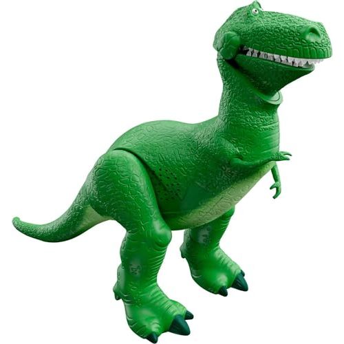 Mattel Disney Pixar Toy Story Toys, Moving & Talking Rex Dinosaur Figure, Roarin’ Laughs, 10.8 Inches Tall with 40 Phrases and Mouth & Arm Motion, Kids Gift (Amazon Exclusive)