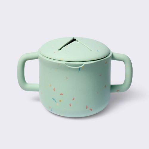 Snack Cup Confetti Speckle - Green - Cloud Island™