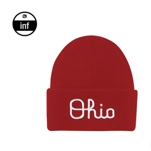 LogoFit Ohio State Buckeyes Red INF Northpole Cuffed Baby Knit Hat - 8277197