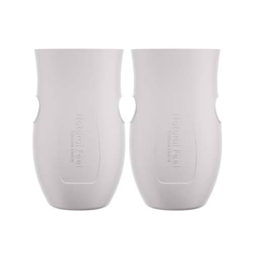 Gulicola Glass Baby Bottle Silicone Sleeves, White, 8 oz - 2pks