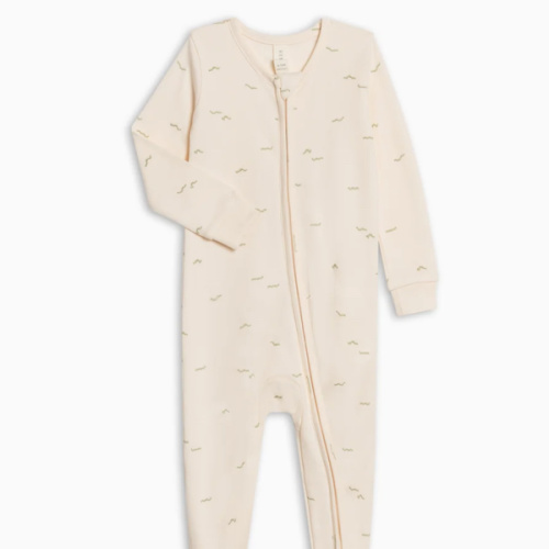 Peyton Zipper Sleeper | Caterpillar; Size 0-3M