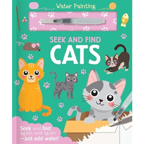 Seek and Find Cats (Water Painting Seek and Find) Hardcover – March 4, 2025
