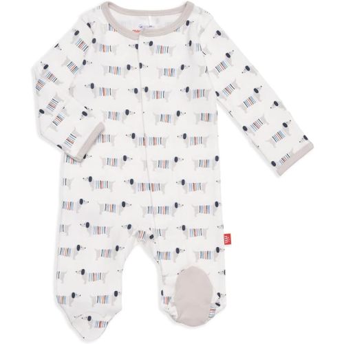 Magnetic Me Footie Pajamas - 100% Organic Cotton Baby Pajamas - Quick Magnetic Fastener Sleeper for Baby Boy and Girl - Pawsatively