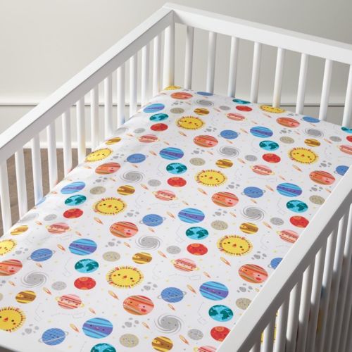 Organic Outer Space Crib Fitted Sheet