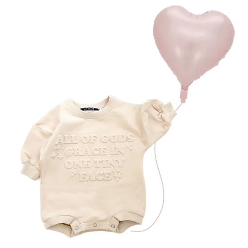 All Of Gods Grace In One Tiny Face Bubble Jumpsuit