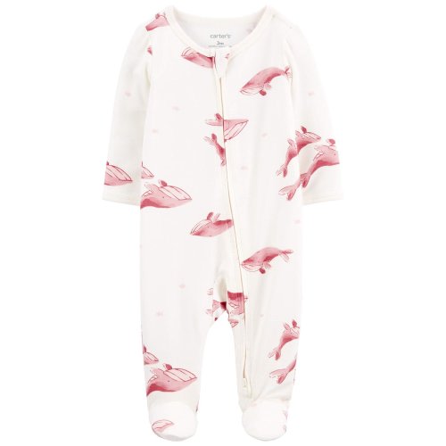 Baby Whale Print Zip-Up PurelySoft Sleep & Play Pajamas - Carter's | Carter's