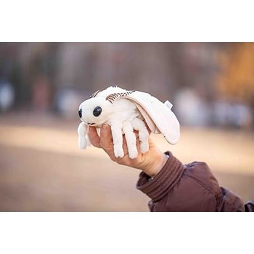 TAMMYFLYFLY Lifelike Moth Plush Toy,Cute Poodle Moth Stuffed Animal, Insect Model Toy, 7 Inches Soft Toy