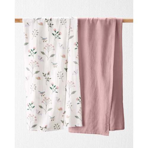 Baby 2-Pack Organic Cotton Muslin Swaddle Blankets - Little Planet | Carter's