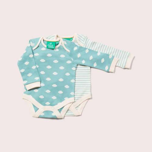 Fluffy Cloud Organic Baby Bodysuit Set - 2 Pack – Little Green Radicals