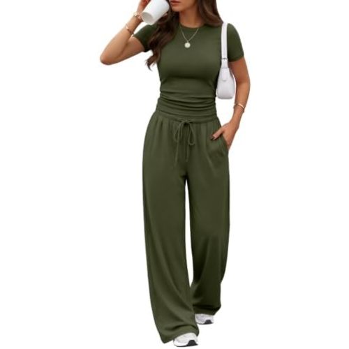 Trendy Queen Women's 2 Piece Matching Summer Lounge Set with Pockets