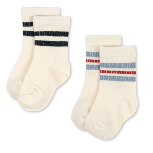 Set of 2 Pairs of Striped Socks
