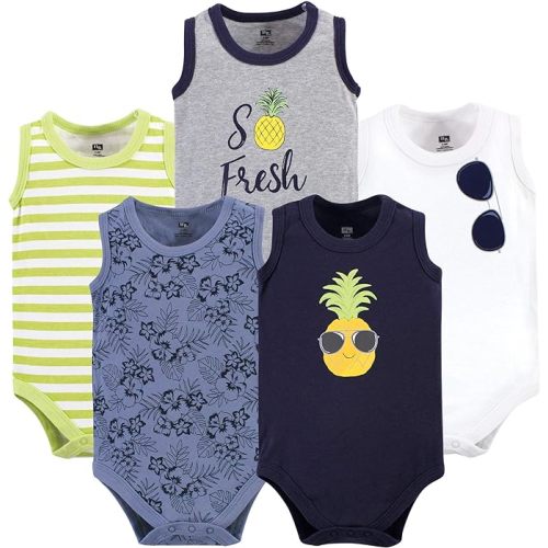 Hudson Baby Unisex Baby Cotton Sleeveless Bodysuits