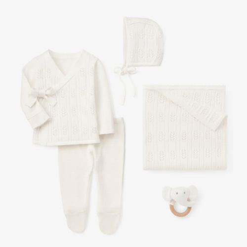 White Baby Layette Gift Set | Elegant Baby