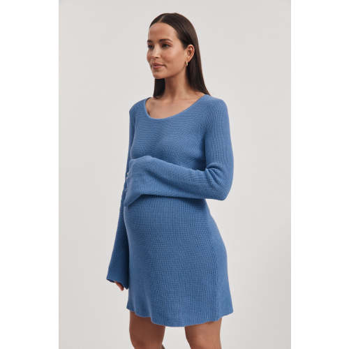 Sabine Crochet Mini Dress (Blue)-XS / BLUE