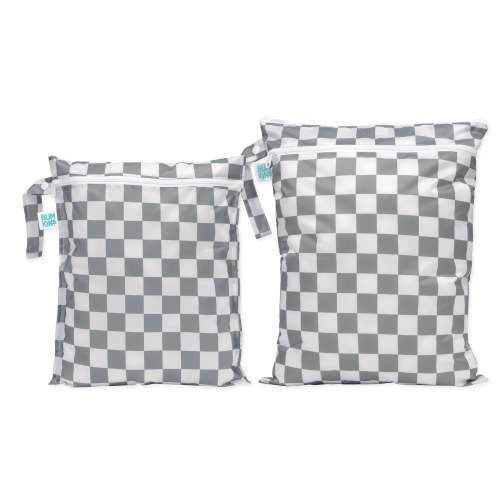 Wet Bag + Wet/Dry Bag Set: Charcoal Check