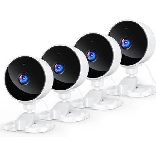 YOTON Indoor Security Camera for Baby Monitor, Home & Pets, 2.4GHz WiFi with Motion Detection, Night Vision, 2-Way Audio, Works with Alexa & Google Home, Local Storage or Optional Cloud, WS01(4-Pack)