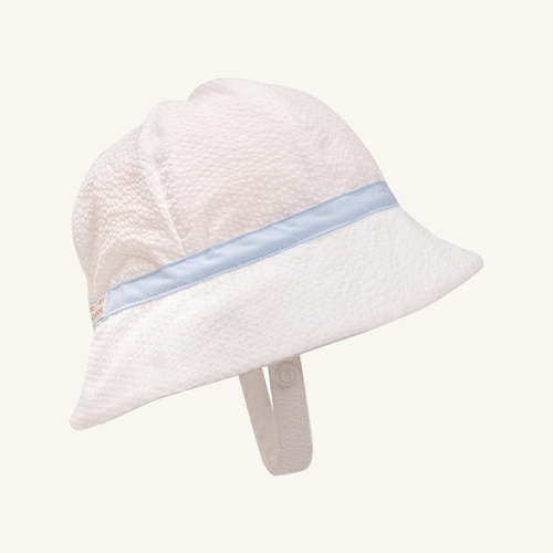 Henry's Boating Bucket - Worth Avenue White Seersucker with Buckhead B