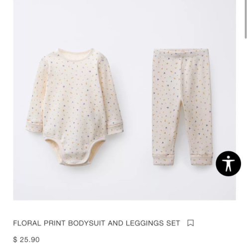 FLORAL PRINT BODYSUIT AND LEGGINGS SET - Ecru | ZARA United States