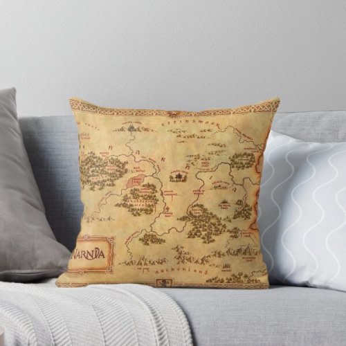 Map of Narnia Pillow