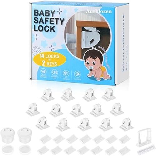 Magnetic Cabinet Locks for Child Safety, Drawer Locks Baby Proofing, Magnetic Door Safety Locks for Cabinets and Drawers, Easy Installation No Tools Required (14)