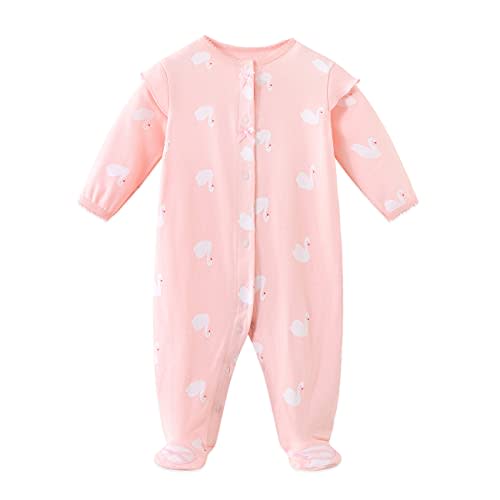 Babymine Newborn Baby Clothes 100% Cotton Romper for 0-12M Boys & Girls | Infant Onesie Long Sleeve Romper with Cute Pattern,Newborn Outfit Ideal Baby Stuff in Summer and Fall