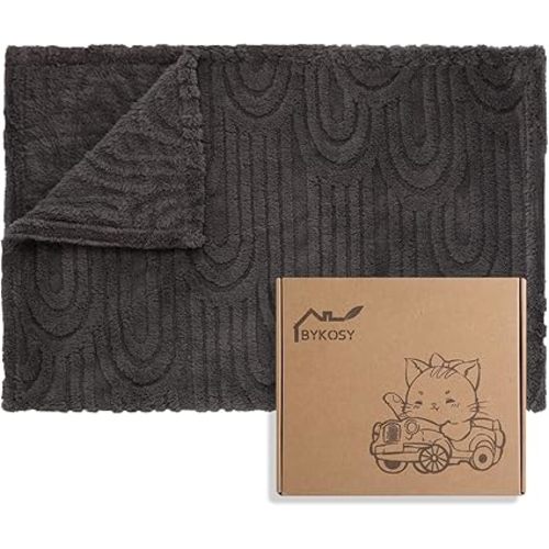 Ultra Soft Fleece Baby Blanket,Swaddle & Receiving Blankets for Newborn Infant,Nursery Blanket for Crib for Boys & Girls Rainbow 30"x40" Gray