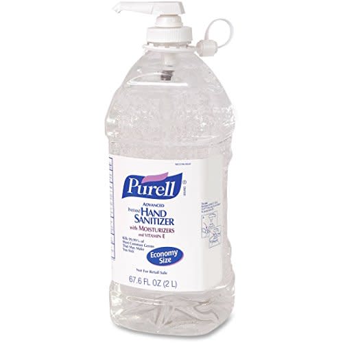 Go-Jo Industries 9625-04 GOJO Pump Bottle PURELL Instant Hand Sanitizer, 2 L