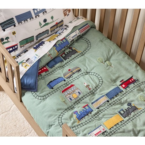 Heritage Train Toddler Comforter | Pottery Barn Kids