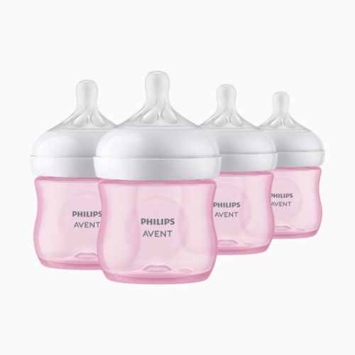 Natural Baby Bottle with Natural Response Nipple - Pink, 4 Oz