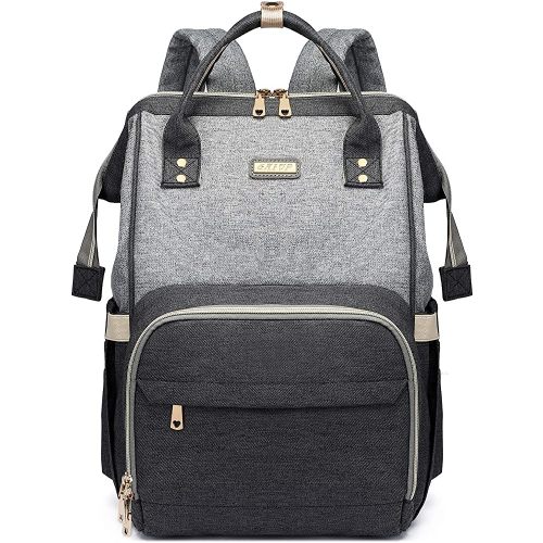 Diaper Bag Backpack for Women, Baby Bags for Girls,Diaper Bag with Changing Pad, and Insulated Pockets (Dark Grey +Light Grey)