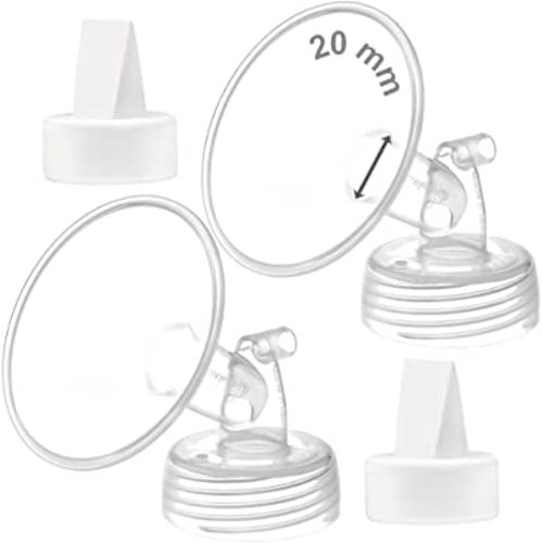 Maymom 20 mm Flange and Duckbill Valve Compatible with Spectra S1 Spectra S2 Spectra 9 Plus Not Original Spectra Pump Parts Replace Spectra S2 Pump Parts Spectra Flange Spectra Duckbill Valve