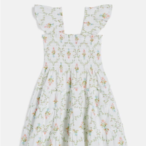 The Baby Ellie Nap Dress - Pink Palm Ikat