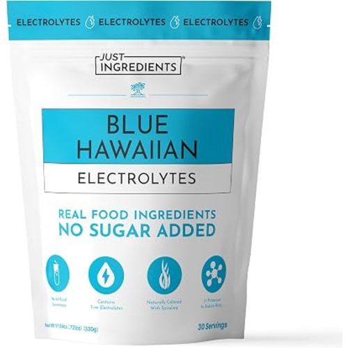 Blue Hawaiian Electrolytes Drink Mix | 30 Servings | Organic Coconut Water, Spirulina & 5 Key Electrolytes