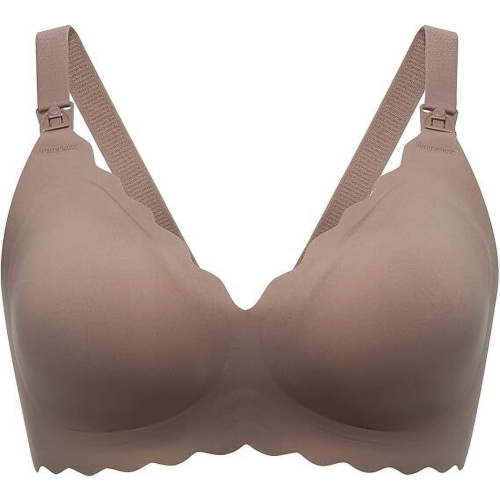 Momcozy Nursing Bras for Breastfeeding, Seamless Pregnancy Maternity Bra Wireless Classic Jelly Strip Support Nursing Bra