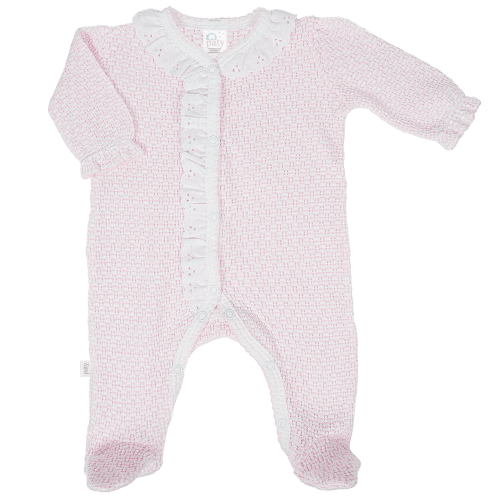 Paty Knit Eyelet Footie – Little Bear Smocks