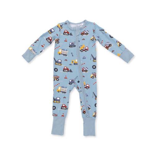 2-Way Zip Romper, Crayon Construction