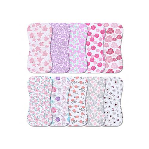 Benxoine 10-Pack Burp Cloths For Baby Boys And Girls - Organic Baby Burp Cloth,Baby Washcloths, Burp Rags, Large Neutral Burp Clothes For Newborn