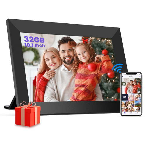 GIROOL WiFi Digital Picture Frame, Digital Photo Frame with 10.1" Smart IPS Touch Screen, Built-in 32GB Memory, Share Instant Photo from Anywhere, Supports Micro SD Card, Best Gift Choice