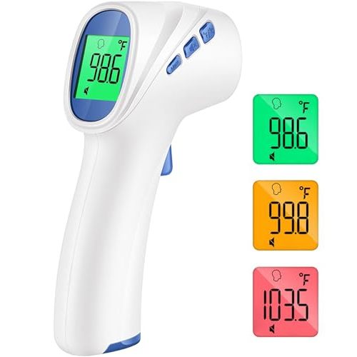 Forehead Thermometer for Adults and Kids, Digital Baby Thermometer with Fever Alarm, Fast Accurate Results, Home Medical & Nurse Essentials