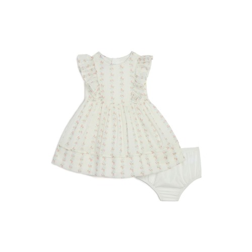 Floral Stripe Ruffle Dress & Bloomers Set