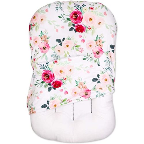 TANOFAR Baby Lounger Cover, Newborn Lounger Cover for Girls, Removable Nest Slipcover, Soft Comfortable, Machine Washable, Flower