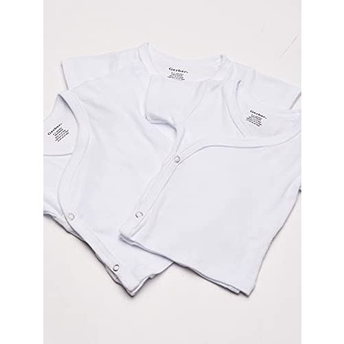 3-Pack White Side-Snap Short Sleeve Shirts